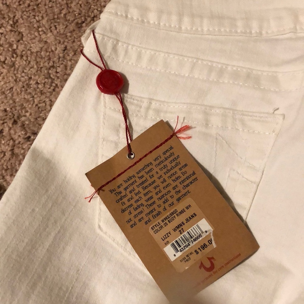 True Religion Lizzy Crop Jean White 27 - Picture 5 of 5